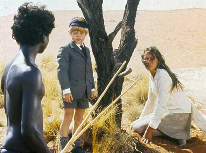 Walkabout filmi aborjin çocuklarla birlikte