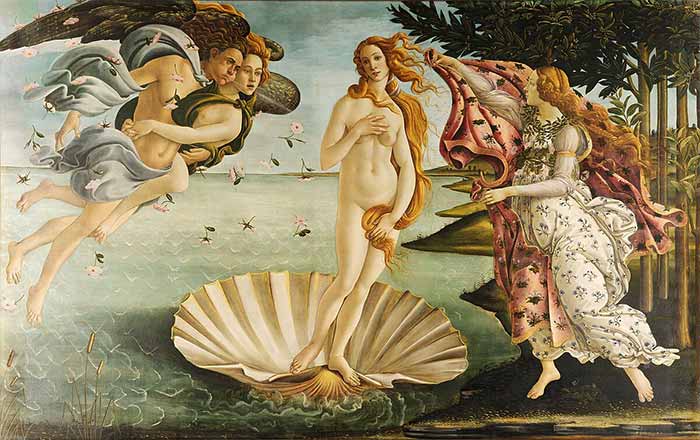 Sandro Boticelli Venüs'ün Doğuşu Tablosu