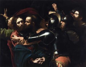 Caravaggio İsanın alınması tablosu (taking of christ)