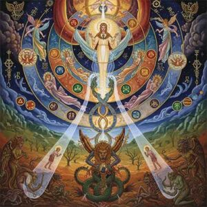 Gnostik Sanat örneği demiurgos, ve gnostik semboller