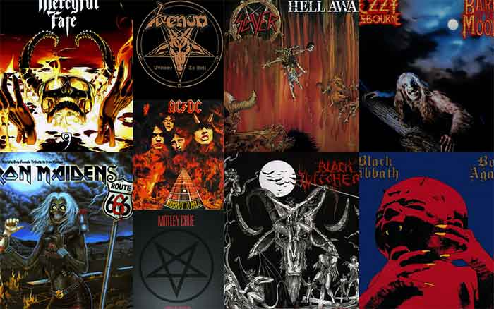 Satanist öğelerin yer aldığı metal müzik albüm kapakları