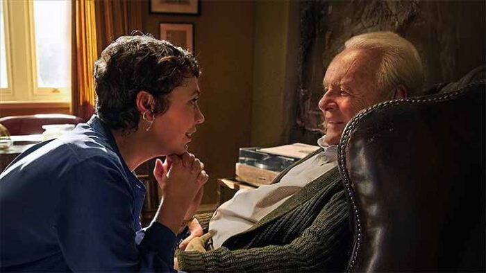 The Father film afişi. Anthony ve kızı Anne