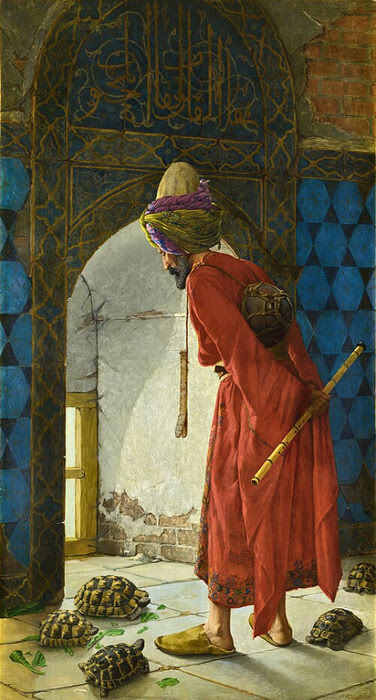 Apollon Kültür Osman Hamdi Bey Kaplumbağa Terbiyecisi Tablosu
