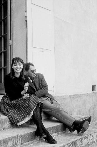Fransız Yeni Dalgası akımı yönetmenlerinden Jean-Luc Godard ve Anna Karina 