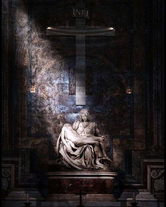 Michalengelo pieta heykeli inri